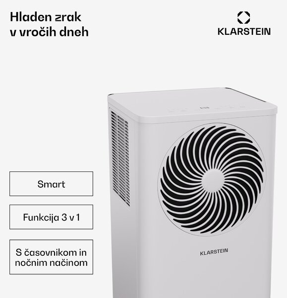 Klarstein Aero Ring 9K, klimatska naprava, 9 000 BTU, mobilna in inteligentna, za maks. 31 m² z glasovnim upravljanjem