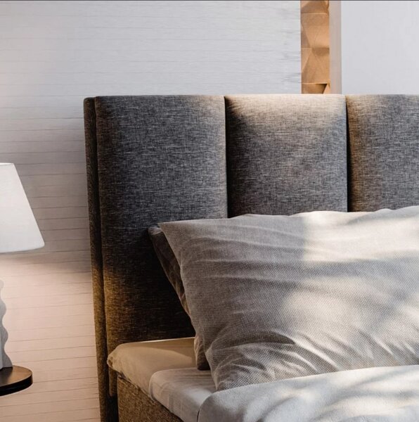 Oblazinjena postelja boxspring MERALIS 80x200 cm bež Vzmetnica: Vzmetnica Bonell