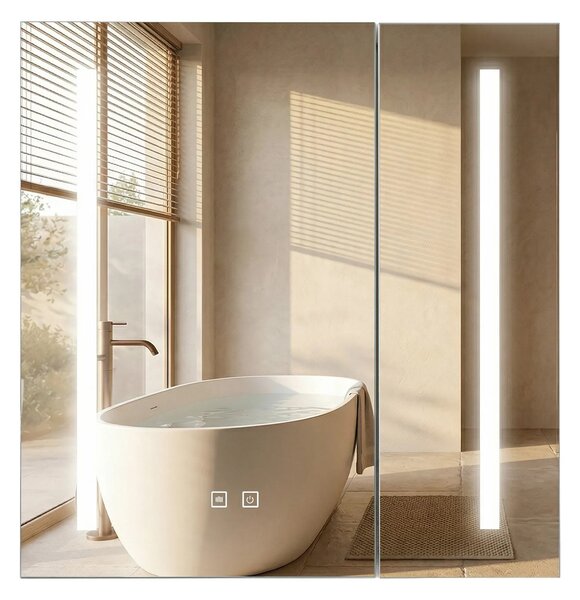 Omara z ogledalom in LED osvetlitvijo M1015-60 60x65