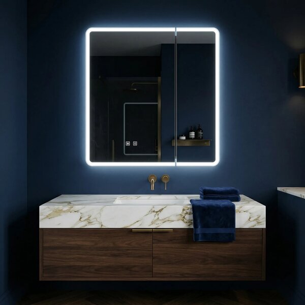 Omara z ogledalom in LED osvetlitvijo M1011-60 60x70