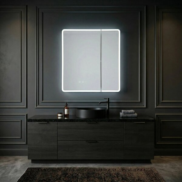 Omara z ogledalom in LED osvetlitvijo M1011-60 60x70