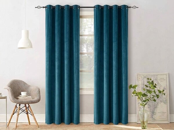 2x Turkizna zavesa OXFORD 140x250 cm
