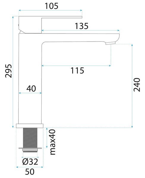 Kopalniški mešalnik Rea Logan Brush Nickel