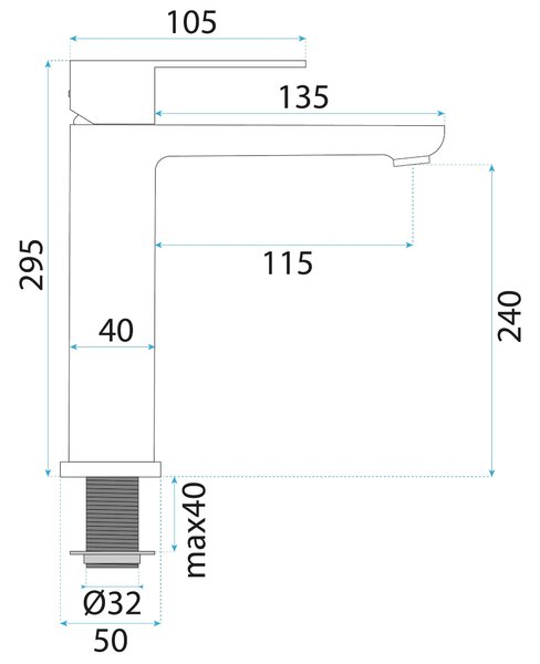 Kopalniški mešalnik Rea Logan Brush Nickel