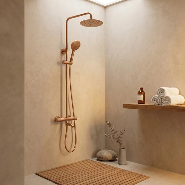 Tuš set s termostatom Rea Lungo Diamond Copper Brush