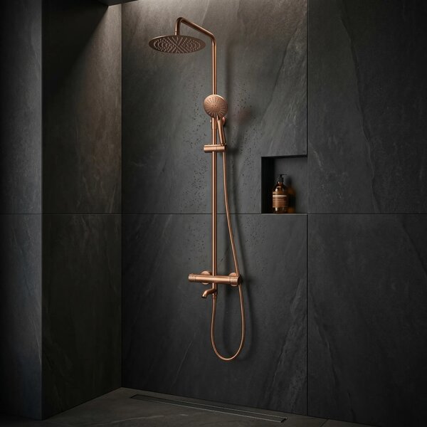 Tuš set s termostatom Rea Lungo Diamond Copper Brush