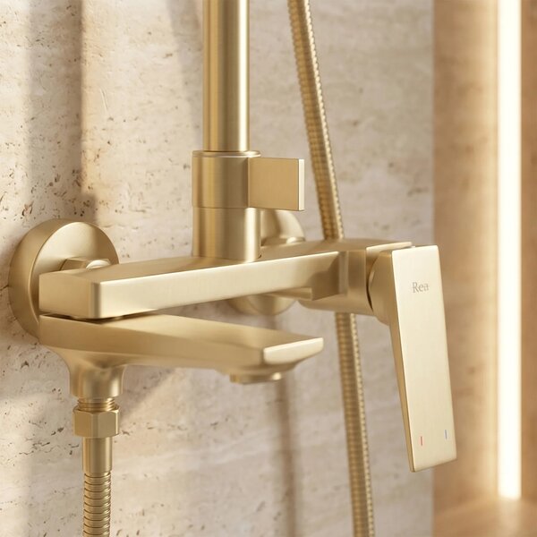 Komplet za prhanje Rea Prime Brush Gold