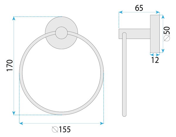 Kopalniški obešalnik Ring 6610 Modern Titan