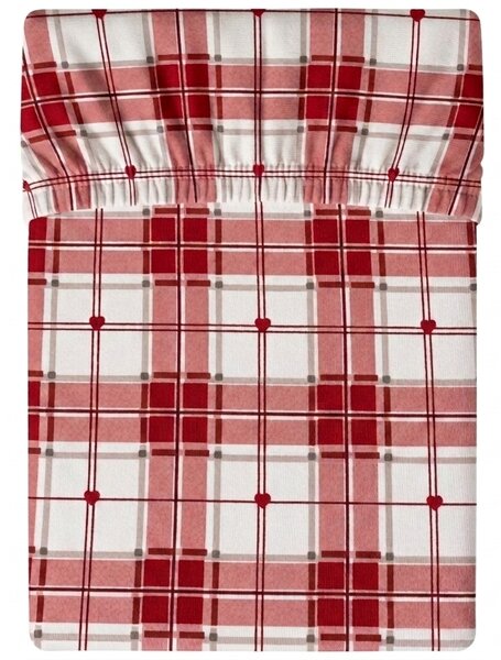 Rjuha iz mikrovlaken TARTAN HEART barvna 90x200 cm