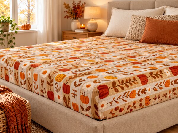 Rjuha iz mikrovlaken PUMPKIN STRIPES barvna 90x200 cm