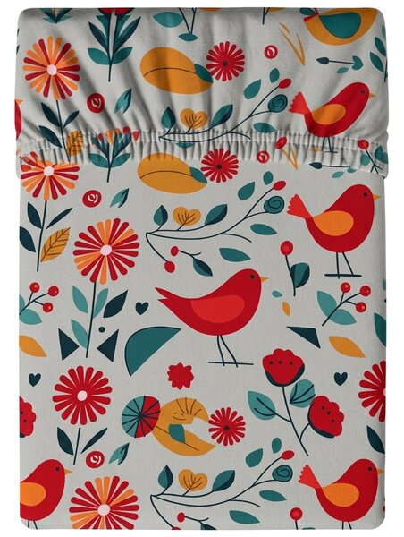 Rjuha iz mikrovlaken RETRO BIRD barvna 90x200 cm