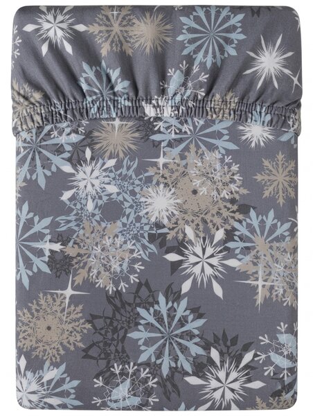 Rjuha iz mikrovlaken SNOWFLAKE modro-siva 90x200 cm