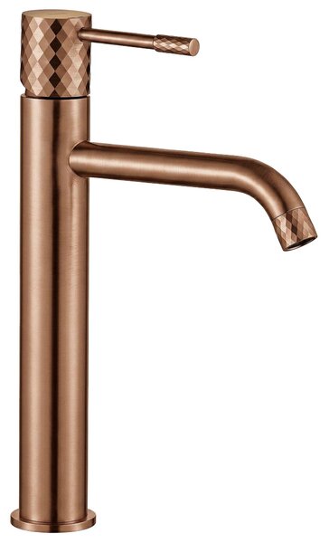 Rea Lungo Diamond Brush Copper Visoka armatura za umivalnik