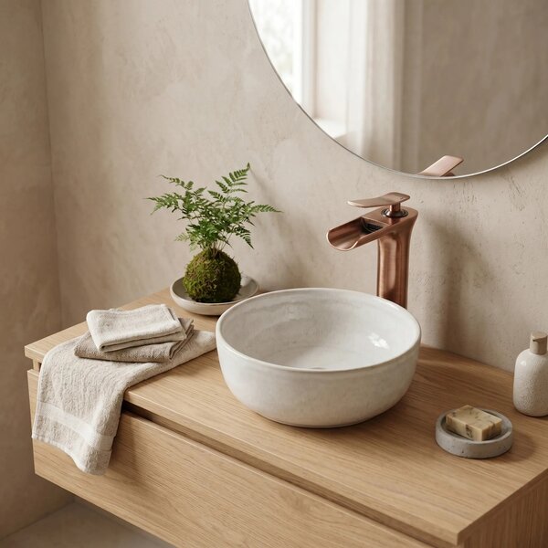 REA Laguna antique Mešalnik za umivalnik Copper brushed High