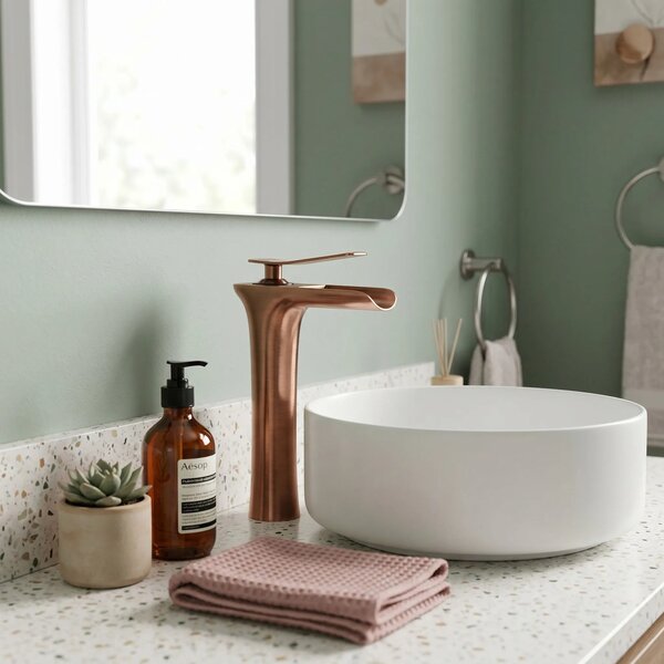 REA Laguna antique Mešalnik za umivalnik Copper brushed High