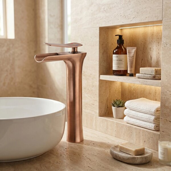 REA Laguna antique Mešalnik za umivalnik Copper brushed High