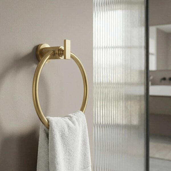 Kopalniški obešalnik Ring 81307 Virro Brush Gold