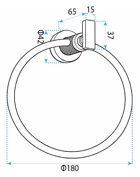 Kopalniški obešalnik Ring 81307 Virro Brush Gold