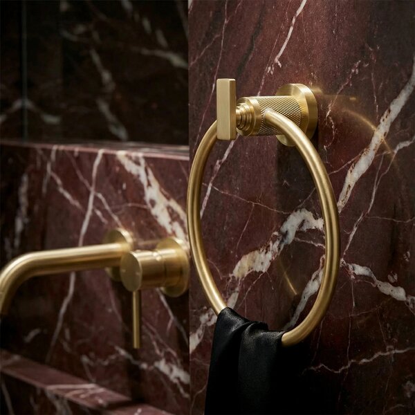 Kopalniški obešalnik Ring 81307 Virro Brush Gold