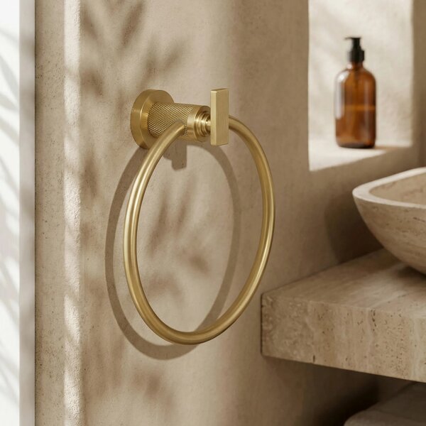 Kopalniški obešalnik Ring 81307 Virro Brush Gold