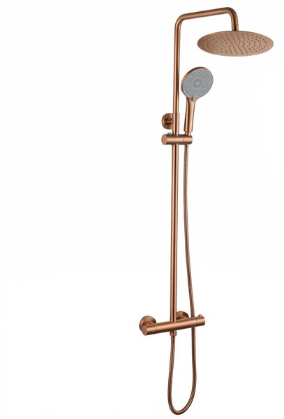 Pršni komplet brez izliva s termostatom Rea Lungo Copper Brush
