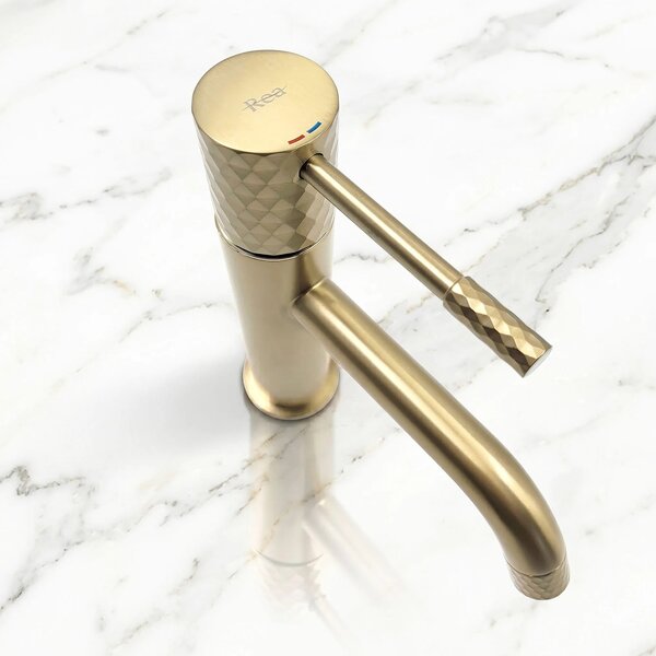 Mešalnik za umivalnik Rea Lungo Diamond Brush Gold Low