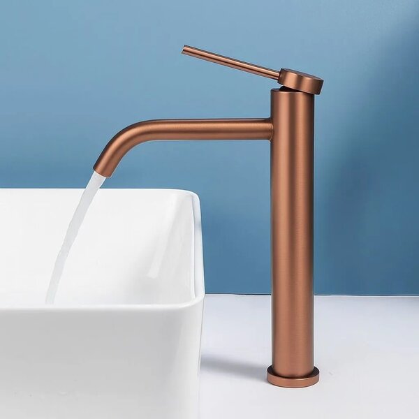 CLIF Mešalnik za umivalnik Brush Copper HIGH