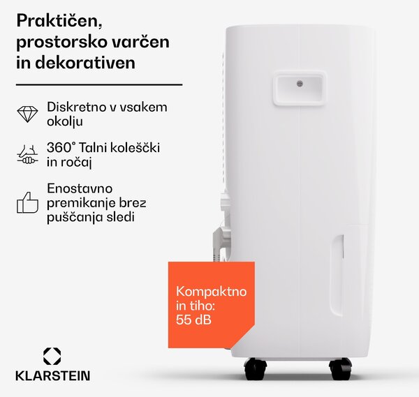 Klarstein DryFy Pro Connect Smart, Razvlaževalec zraka, WiFi, Kompresorski, 60l/24h, 45-65m²