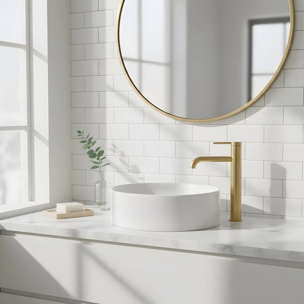 REA Spot Brush Gold High armatura za umivalnik