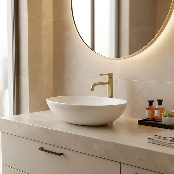 REA Foster Brush Gold High armatura za umivalnik