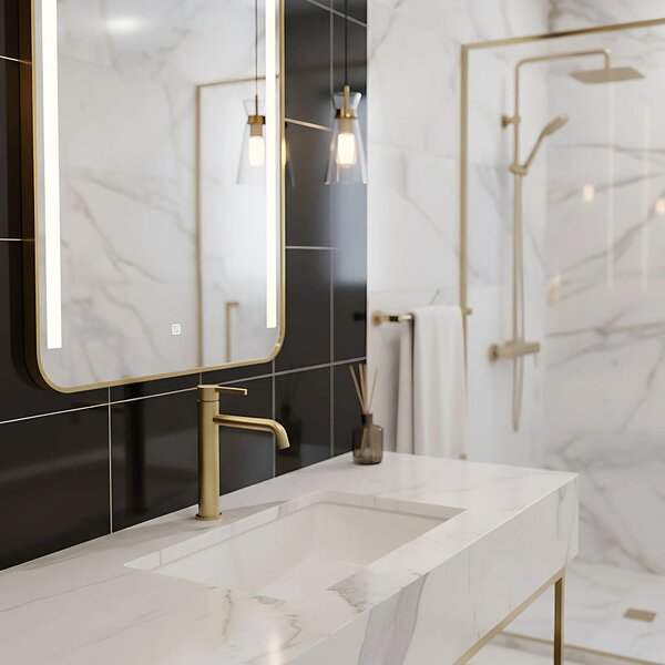 REA Foster Brush Gold High armatura za umivalnik