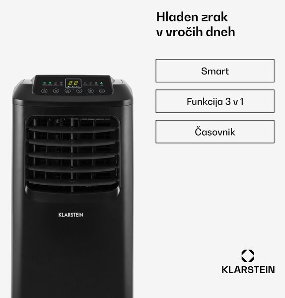 Klarstein Pure Blizzard Smart 9k, mobilna klimatska naprava, 9000 BTU/2,6 kW, energijski razred A, daljinski upravljalnik