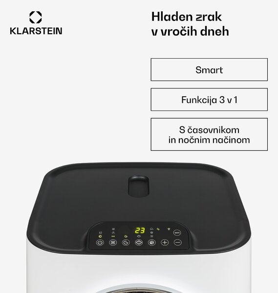 Klarstein Kraftwerk Smart 10K, klimatska naprava, 10.000 BTU, krmiljenje z aplikacijo, bela barva