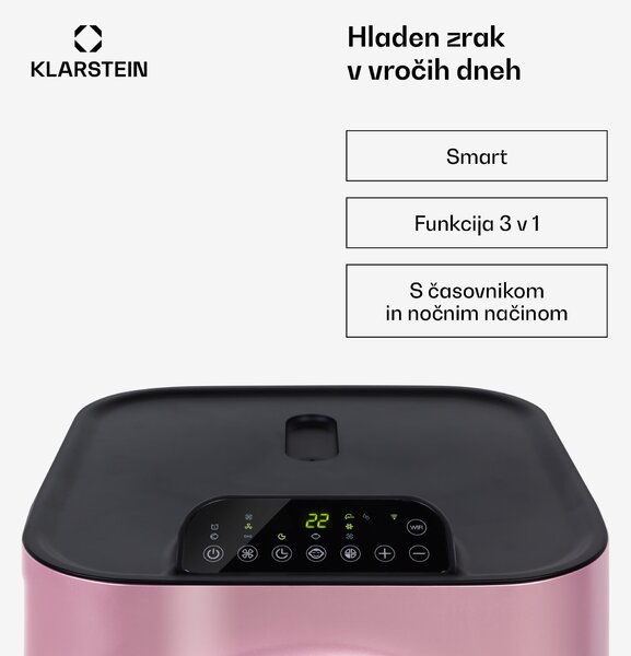 Klarstein Kraftwerk Smart 12K, klimatska naprava, 3 v 1, 12 000 BTU, upravljanje preko aplikacije, daljinski upravljalnik