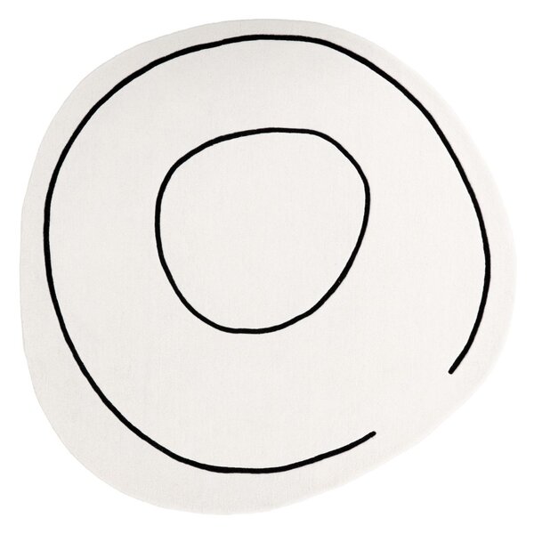 Volnena Tepih Loop Ivory Round