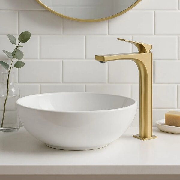 REA PREMIUM Joe Mešalnik za umivalnik Brush Gold High