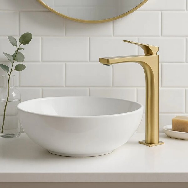 REA PREMIUM Joe Mešalnik za umivalnik Brush Gold High