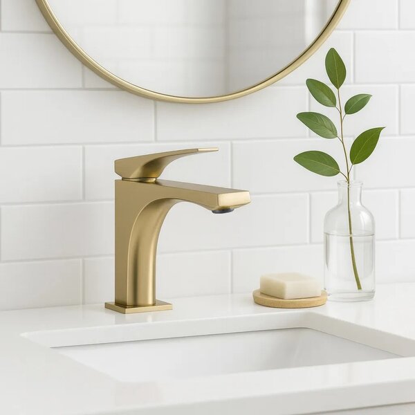 REA PREMIUM Joe Mešalnik za umivalnik Brush Gold low
