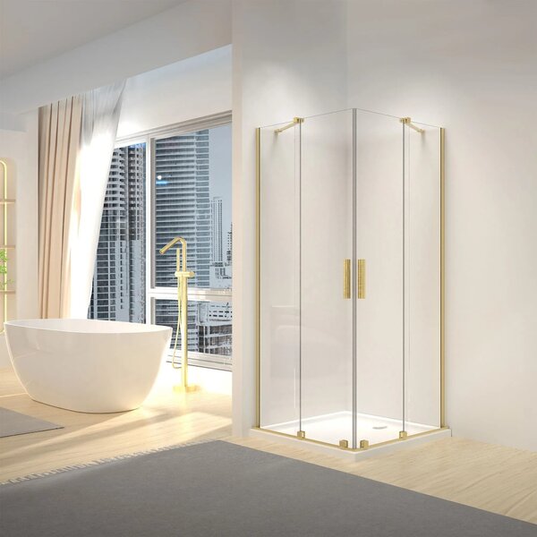 Tuš kabina REA Montana Double Gold Brush 80x80