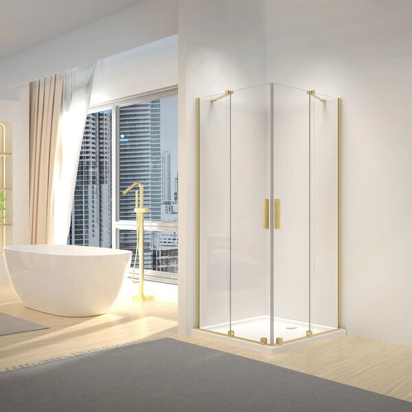 Tuš kabina REA Montana Double Gold Brush 80x80