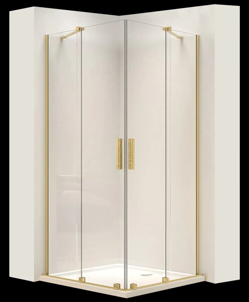 Tuš kabina REA Montana Double Gold Brush 80x80