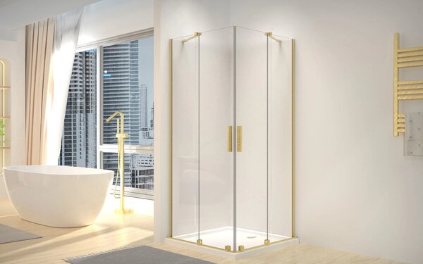 Tuš kabina REA Montana Double Gold Brush 80x80