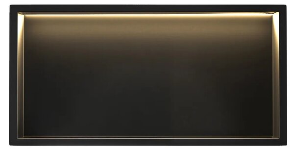 VGRAJENA KOPALNIŠKA POLICA LED 30x60 black