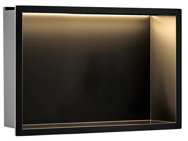 VGRAJENA KOPALNIŠKA POLICA LED 30x45 black