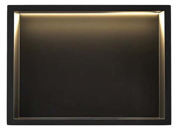 VGRAJENA KOPALNIŠKA POLICA LED 30x45 black