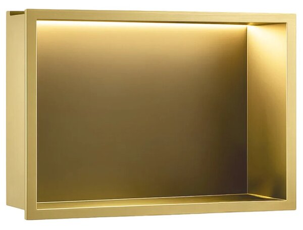 VGRAJENA KOPALNIŠKA POLICA LED 30x45 brush gold