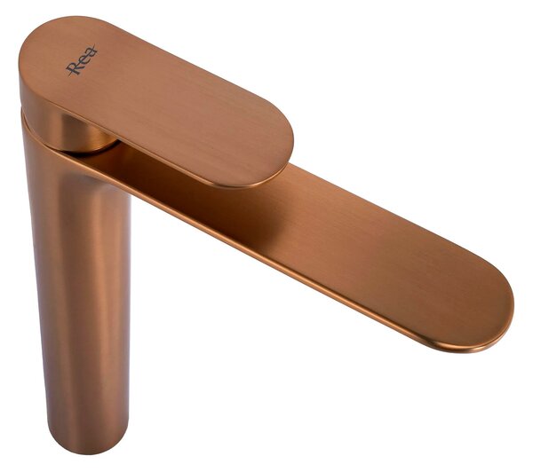 REA Drop Mešalnik za umivalnik Brush Copper High