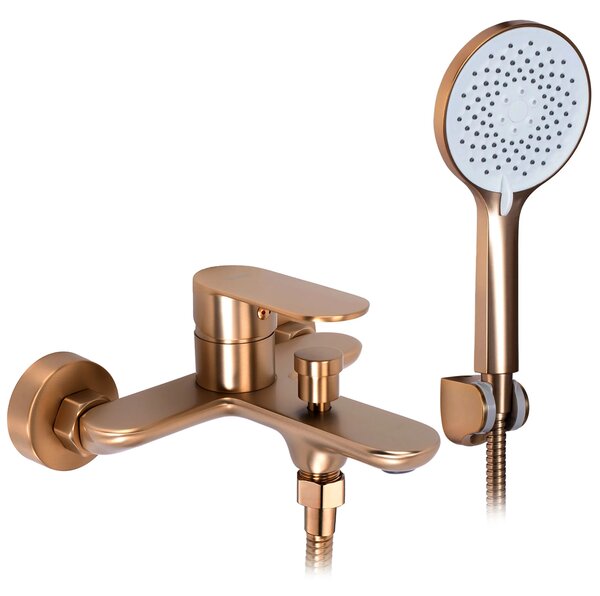 REA DROP Brush Copper Mešalnik za umivalnik za kopalno
