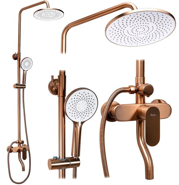 Komplet za prhanje REA DROP Brush Copper