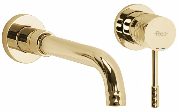 Mešalnik za skrito vgradnjo Rea Lungo Diamond Gold + BOX
